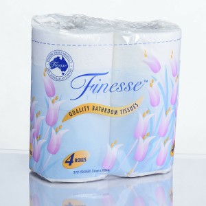 Toilet Paper Finesse 2ply 4 pack 250's Pale Blue package V2